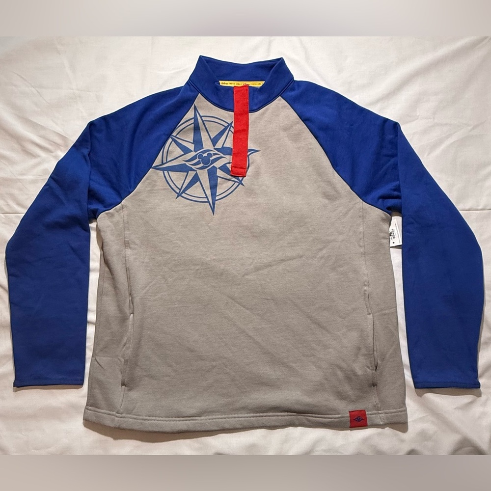 Disney Cruise Line 3/4 snap up sweatshirt - size Large